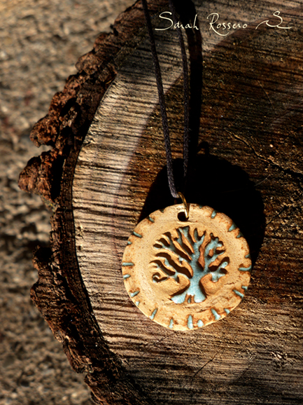 Pendentif Yggdrasil 2 turquoise